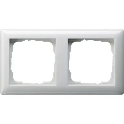 Gira Abdeckrahmen 2-fach | Standard 55 | Unterputz | Kunststoff glänzend | reinweiß RAL 9010 | senkrecht/waagerecht
