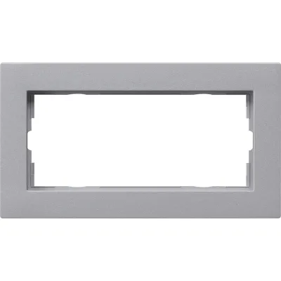 GIRA Abdeckrahmen 2fach alu ohne.M. 1002255