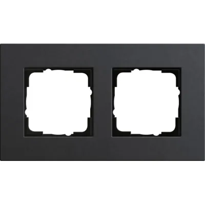 GIRA Abdeckrahmen 2-fach Esprit Linoleum-Multiplex 0212226 | Unterputz | Anthrazit | Horizontal & Vertikal | IP21