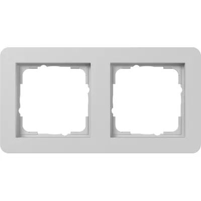 GIRA Abdeckrahmen 2fach E1 0212154 | Unterputzmontage | Kunststoff Thermoplast | matt | bruchsicher | grau