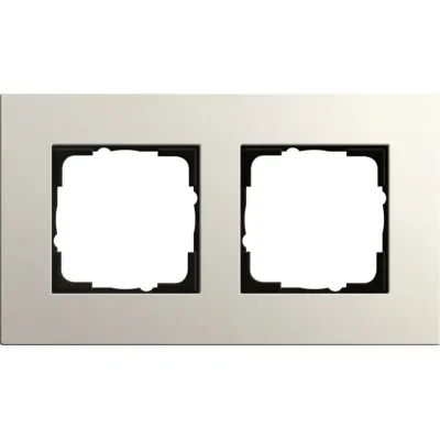 GIRA Abdeckrahmen 2fach Esprit Linoleum-Multiplex 0212220 | Unterputz-Rahmen | horizontal & vertikal | hellgrau