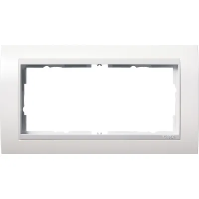 Gira Abdeckrahmen 2fach ohne Mittelsteg 1002327 reinweiß Event reinweiß matt Gir