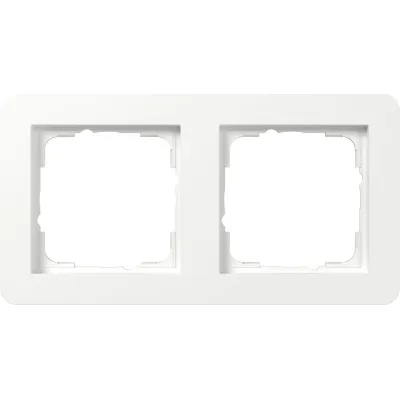 GIRA Abdeckrahmen 2fach E1 0212150 | Unterputzrahmen Kunststoff | reinweiß glänzend RAL 9010 | bruchsicher