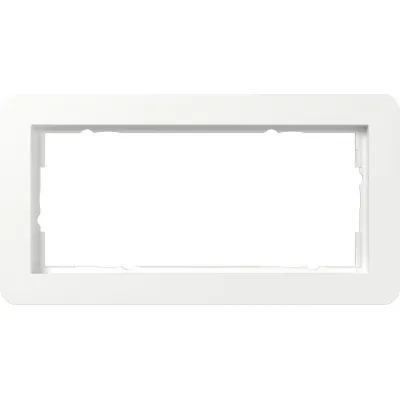 GIRA Abdeckrahmen 2-fach 1002150 | E1 Serie | Unterputz | Thermoplast | glänzend | reinweiß RAL 9010