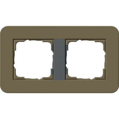 GIRA Abdeckrahmen 2fach Umbra/Anthrazit 0212426