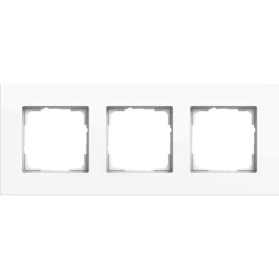 GIRA Abdeckrahmen 3-fach Esprit 0213403 | Aluminium lackiert | Reinweiß glänzend RAL 9010 | Unterputz | Metall | IP20
