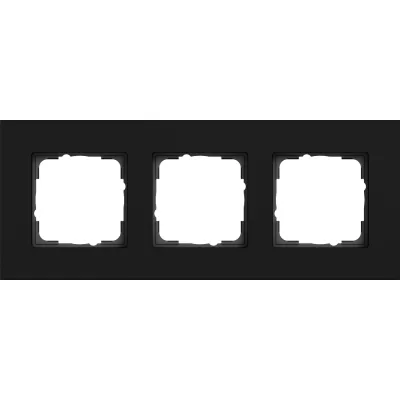 GIRA Abdeckrahmen 3-fach 0213409 | Esprit | Aluminium | Schwarz matt | Metall | Unterputz | IP20 | horizontal/vertikal
