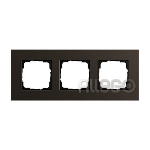 Bild: Gira Abdeckrahmen 3-fach aluminium braun 0213127