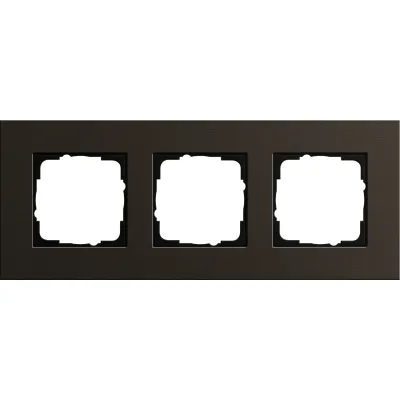 GIRA Abdeckrahmen 3-fach Esprit 0213127 | Unterputz | Aluminium braun | horizontal & vertikal | Kunststoff | IP20