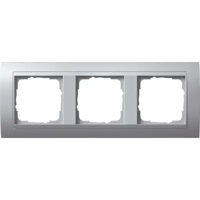 Gira Abdeckrahmen 3-fach 021336 | Rahmen Unterputz | bruchsicher | Thermoplast | horizontal & vertikal | Aluminium