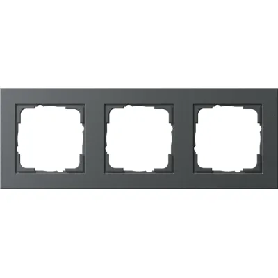 Gira Abdeckrahmen 3-fach E2 021323 | Rahmen für waagerechte & senkrechte Montage | Kunststoff Thermoplast | anthrazit