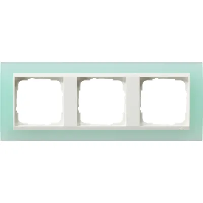 Gira Abdeckrahmen 3-fach 0213395 | Rahmen für Event Schalterprogramm | Unterputz | Kunststoff | Opak Mint | glänzend