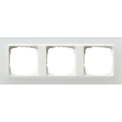 Gira Abdeckrahmen 3-fach 0213334 | Schalterrahmen Event Opak | Unterputz | Kunststoff | bruchsicher | glänzend | weiß