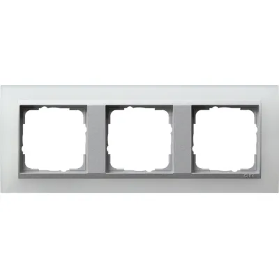 Gira Abdeckrahmen 3-fach 021350 | Rahmen für Schalterprogramme Event | Kunststoff | opak weiß | horizontal & vertikal