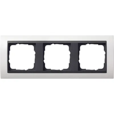 GIRA Abdeckrahmen 3-fach 021307 | Event Serie | Unterputz | bruchsicher | Kunststoff | Anthrazit | Reinweiß seidenmatt