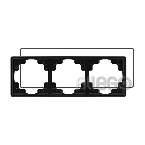 Bild: GIRA Abdeckrahmen 3f.sw IP21, S-Color 025347