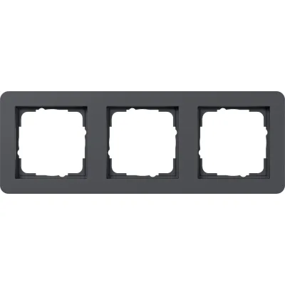 GIRA Abdeckrahmen 3-fach E1 | 0213152 | Rahmen für Unterputz | bruchsicher | Kunststoff Thermoplast | anthrazit