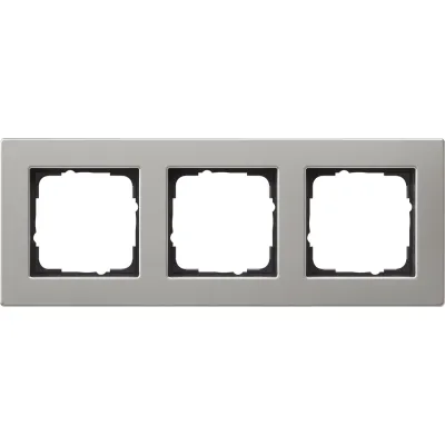 GIRA Abdeckrahmen 3-fach E2 0213335 | flacher Einbau | Edelstahl | Unterputz | horizontal & vertikal | IP21