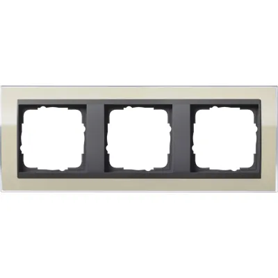 GIRA Abdeckrahmen 3-fach 0213778 | Rahmen für Event Klar | waagerecht & senkrecht | bruchsicher | Kunststoff | sand