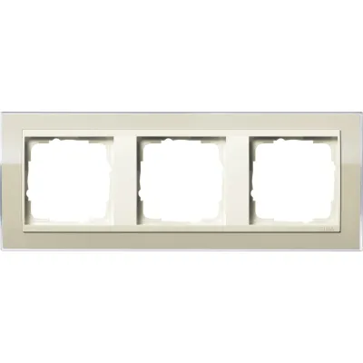 Gira Abdeckrahmen 3-fach Event Klar 0213771 | Rahmen für Unterputzmontage | bruchsicher | Kunststoff | cremeweiß/sand