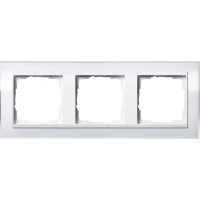 Gira Abdeckrahmen 3-fach 0213723 | Event Klar | reinweiß glänzend | Zwischenrahmen | Kunststoff | Unterputz | IP20