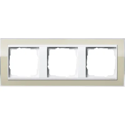 Gira Abdeckrahmen 3-fach 0213773 | Event Klar | Zwischenrahmen reinweiß glänzend | bruchsicher | IP20 | sand