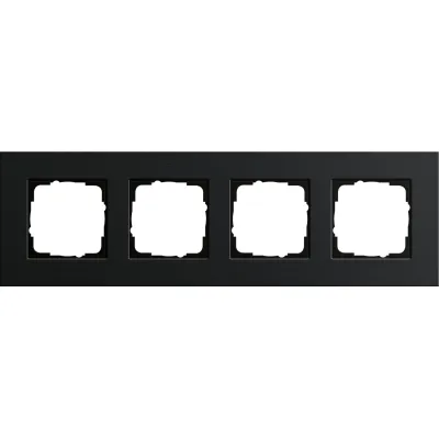 GIRA Abdeckrahmen 4-fach Esprit 0214126 | Aluminium eloxiert | Unterputzmontage | horizontal & vertikal | schwarz