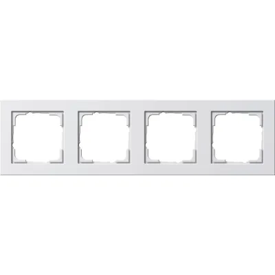 Gira Abdeckrahmen 4-fach E2 021422 | Schalterrahmen Unterputz | Kunststoff reinweiß matt | horizontal/vertikal