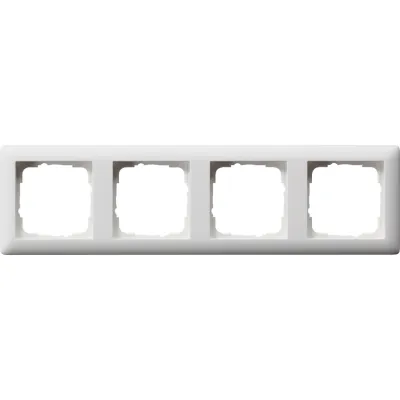 Gira Abdeckrahmen 4-fach 021404 Standard 55 | Rahmen für Schalter & Steckdosen | Kunststoff matt reinweiß