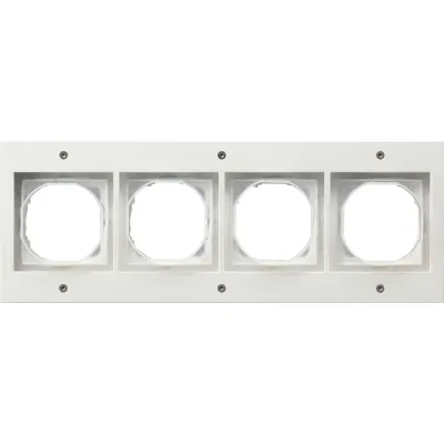 Gira Abdeckrahmen 4fach 021466 | TX_44 | IP44 | Unterputz | Dichtungsflansch | bruchsicher | Kunststoff | reinweiß