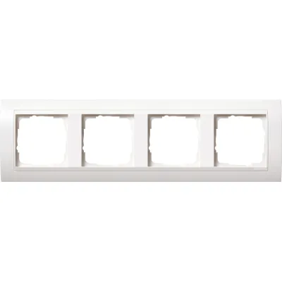 Gira Abdeckrahmen 4fach 0214803 | Event Serie | bruchsicher | Kunststoff | waagerecht & senkrecht | reinweiß glänzend