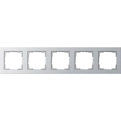 GIRA Abdeckrahmen 5-fach E2 021525 | Aluminium | waagerecht & senkrecht | bruchsicher | Unterputz geeignet | Kunststoff