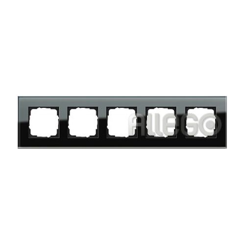Bild: Gira Abdeckrahmen 5f. sw-glas Esprit 021505
