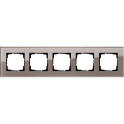 GIRA Abdeckrahmen 5fach Esprit Glas Umbra 0215122