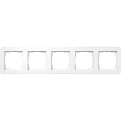 GIRA Abdeckrahmen 5fach E1 0215151 | Unterputzrahmen | Kunststoff | matt | reinweiß RAL 9010 | horizontal & vertikal
