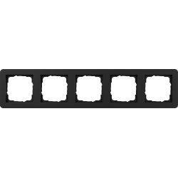 GIRA Abdeckrahmen 5fach schwarz m 0215153