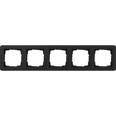 GIRA Abdeckrahmen 5fach 0215153 E1 | Rahmen für Unterputzmontage | Kunststoff Thermoplast | matt lackiert | schwarz