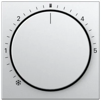 GIRA Abdeckung Raumtemperaturregler 270226 | System 55 | Kontrolllicht | Thermostat | Aluminium | 55x55 mm | IP20