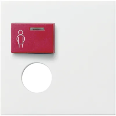 GIRA Abdeckung für Rufmodul 022703 | Ackermann 73073E/E3/73075A | System 55 | Ruftaster Steckkontakt | reinweiß glänzend