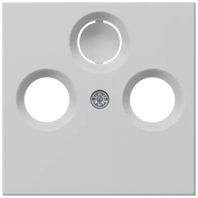 GIRA Abdeckung Koaxial-Antennensteckdose 0869015 | System 55 | Zentralplatte | Schraubbefestigung | Kunststoff grau matt