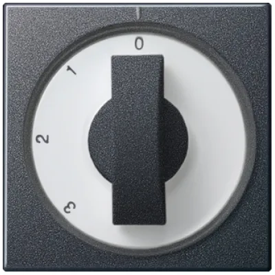 GIRA Abdeckung mit Knebel 066928 | 3-Stufenschalter Nullstellung | System 55 | anthrazit | IP20 | halogenfrei