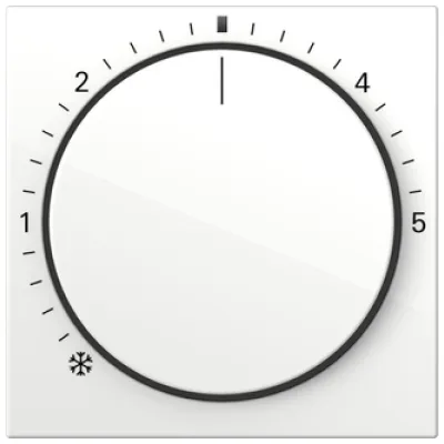 GIRA Abdeckung Thermostat 270203 | Raumtemperaturregler System 55 | Kontrolllicht | Kunststoff | reinweiß RAL 9010