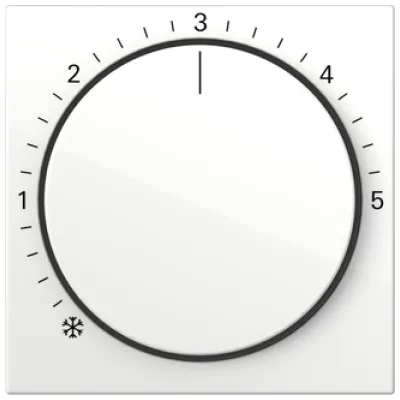 GIRA Abdeckung Thermostat 270603 | System 55 | Raumtemperaturregler | 55x55 mm | Kunststoff weiß glänzend | RAL 9010