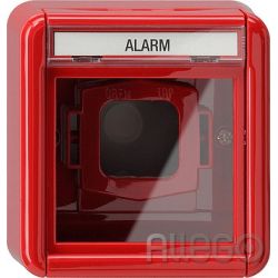 Gira Abdeckung rt m.Glas AP-WG 020630