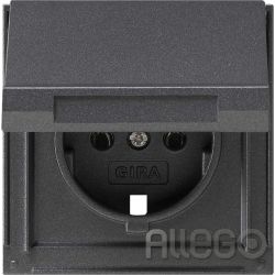 GIRA Abdeckung SCHUKO anth TX44 (WG UP) KD+SH 144267