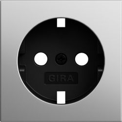 GIRA Abdeckung SCHUKO edelstahl 0920600