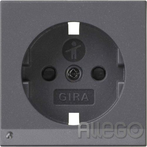 Bild: Gira Abdeckung SCHUKO LED-Leuchte + SH 093628 System 55 Anthrazit Gira Abdeckung