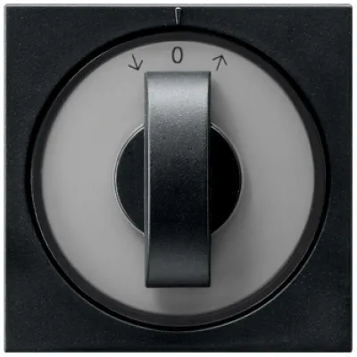 Gira Abdeckung Knebel Zeitschalter | Jalousieschalter System 55 | schwarz matt | Schraubbefestigung 0666005