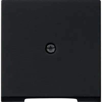 GIRA Abdeckung für Fernmeldeverbinderdose 0274005 | System 55 | Zentralplatte | Unterputz | Kunststoff | matt | schwarz