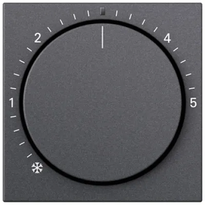 GIRA Abdeckung Thermostat 270228 | Raumtemperaturregler System 55 | Kontrolllicht | 55x55 mm | Kunststoff | anthrazit